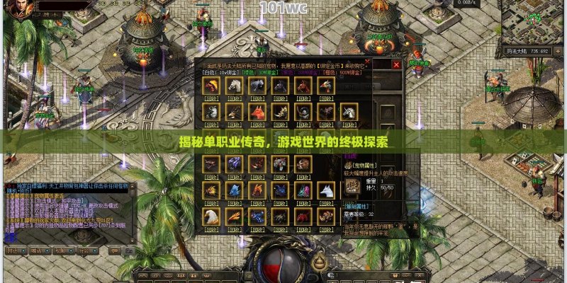 揭秘<strong>单职业传奇</strong>，游戏世界的终极探索